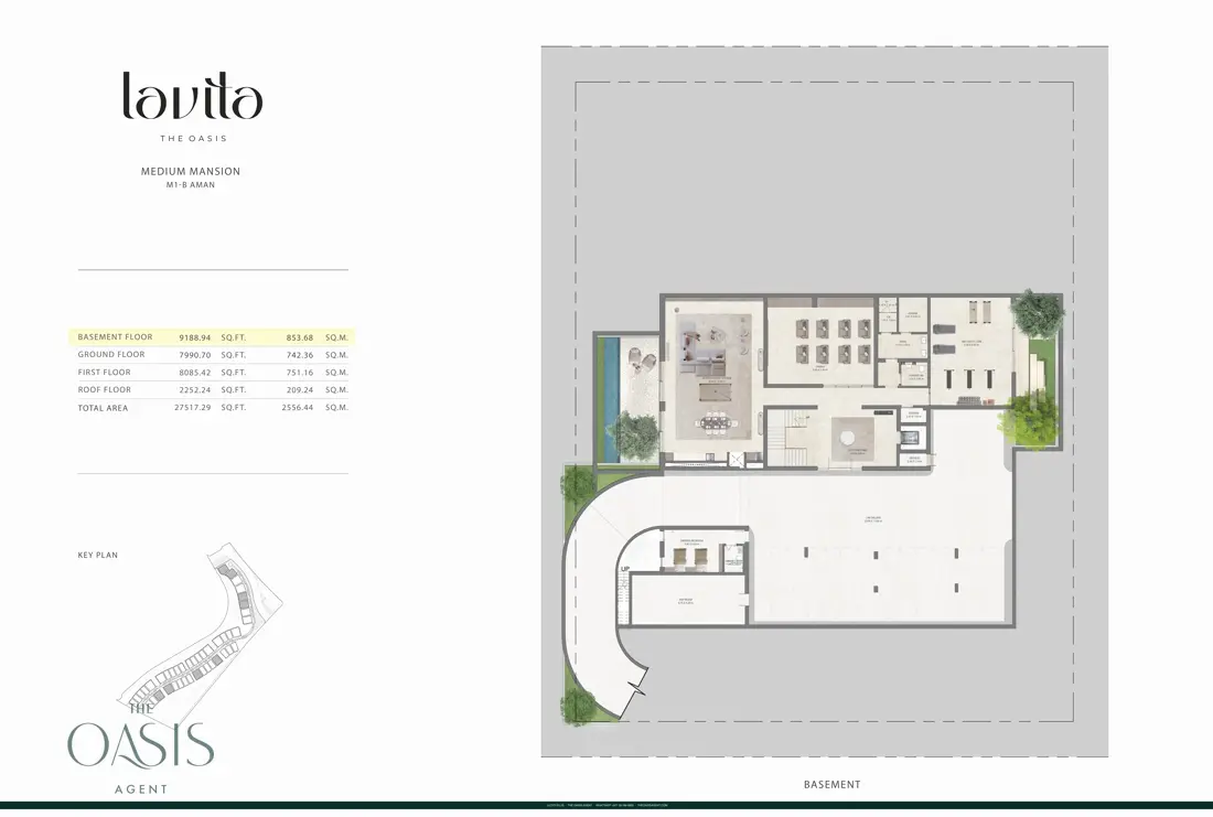 Lavita Aman (M1-B) floor plan, Basement, The Oasis by Emaar