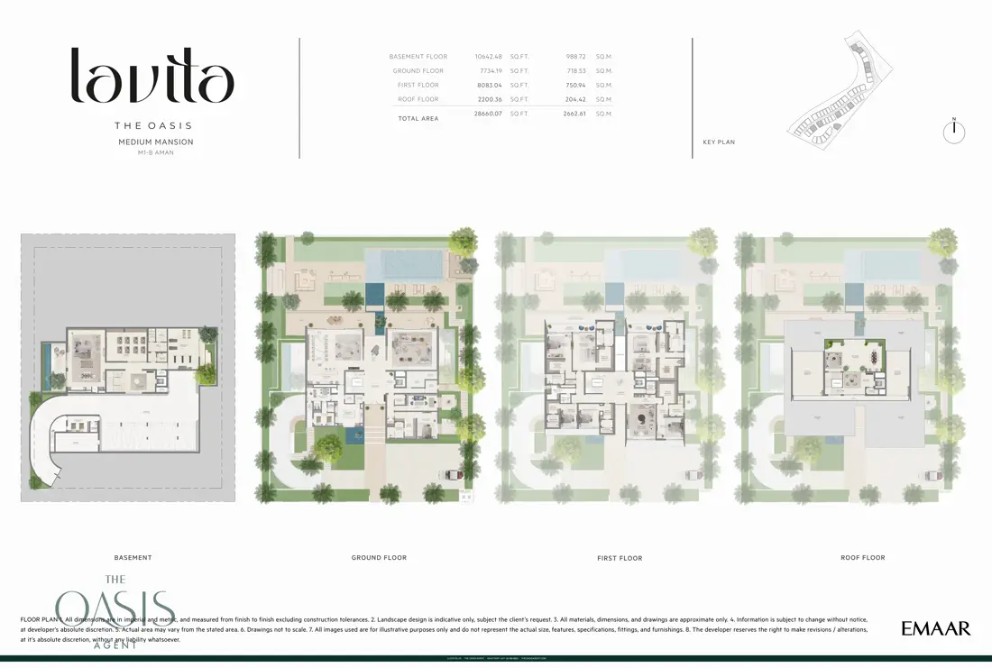 Lavita Aman (M1-B) floor plan, All floors, new release, The Oasis by Emaar