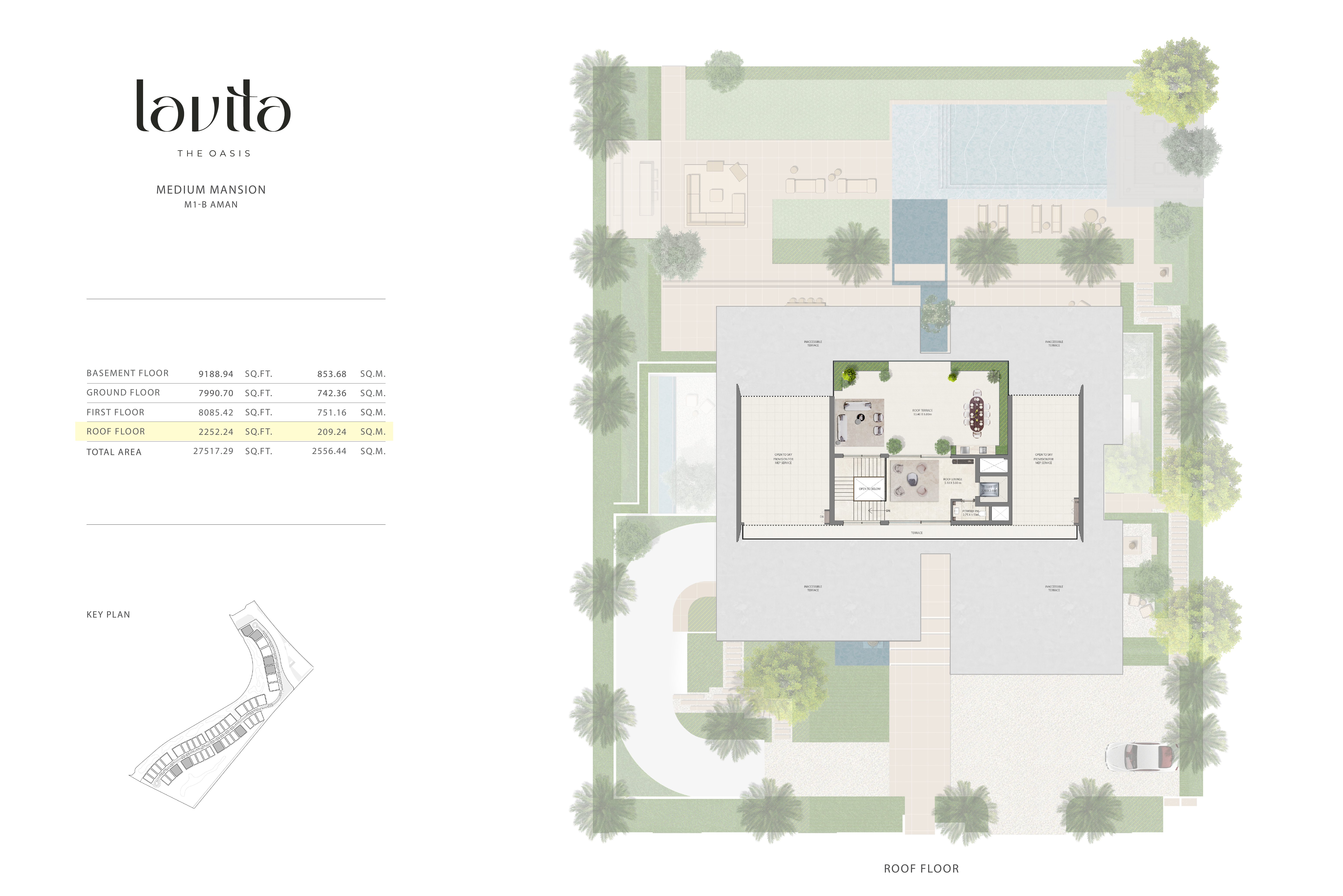 Lavita Aman (M1-B) floor plan — Roof floor