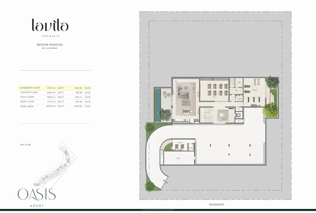 Lavita Ayanna (M1-A) floor plan, Basement, The Oasis by Emaar