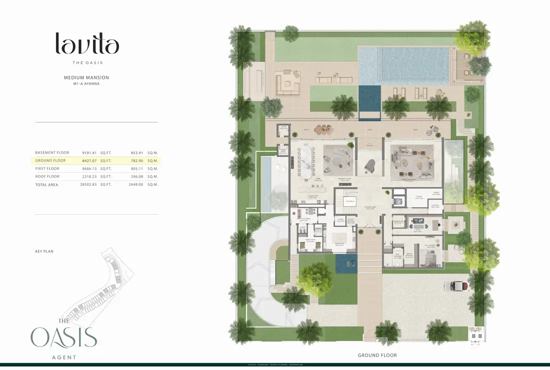 Lavita Ayanna (M1-A) floor plan, Ground floor, The Oasis by Emaar
