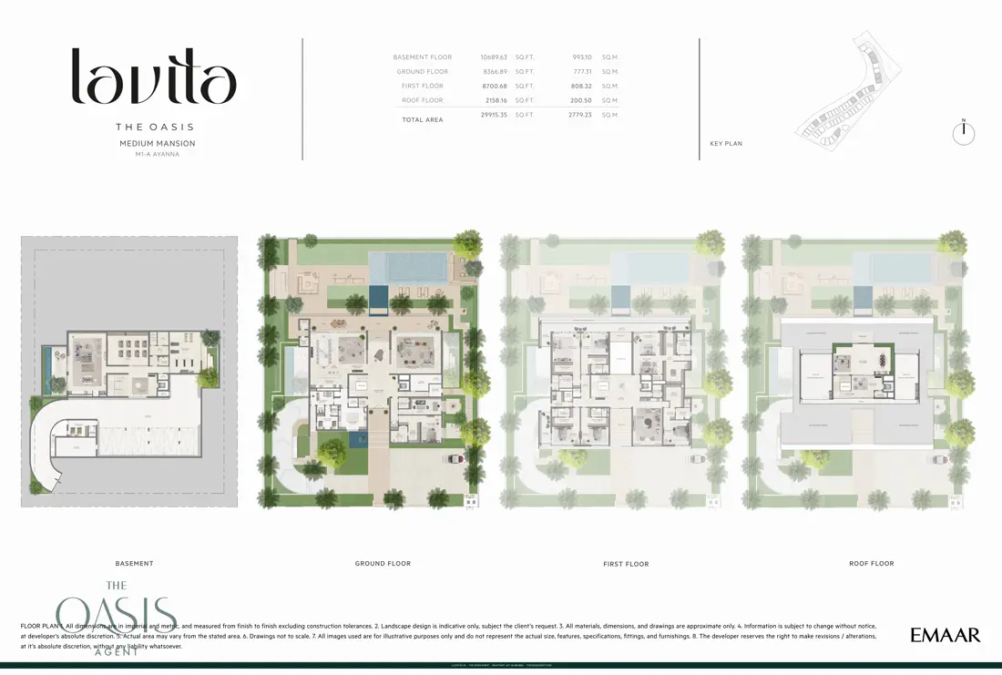 Lavita Ayanna (M1-A) floor plan, All floors, new release, The Oasis by Emaar