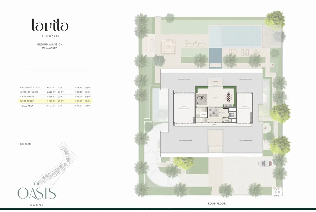 Lavita Ayanna (M1-A) floor plan, Roof floor, The Oasis by Emaar