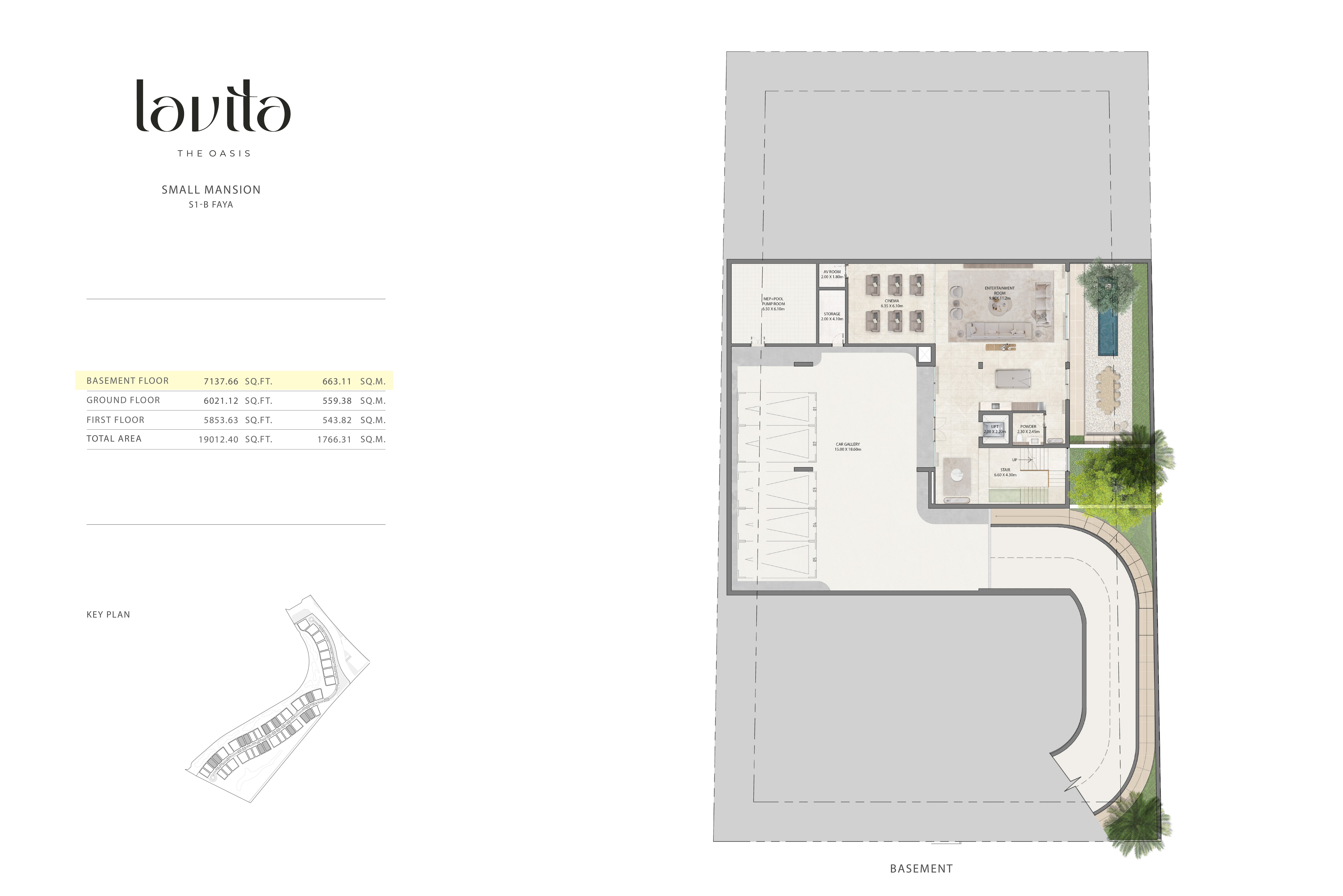 Lavita Signature S1-B Faya floor plan — Basement
