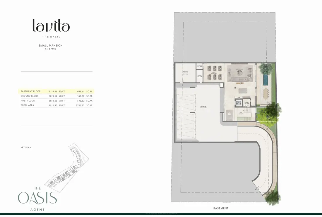 Lavita Signature S1-B Faya floor plan, Basement, The Oasis by Emaar