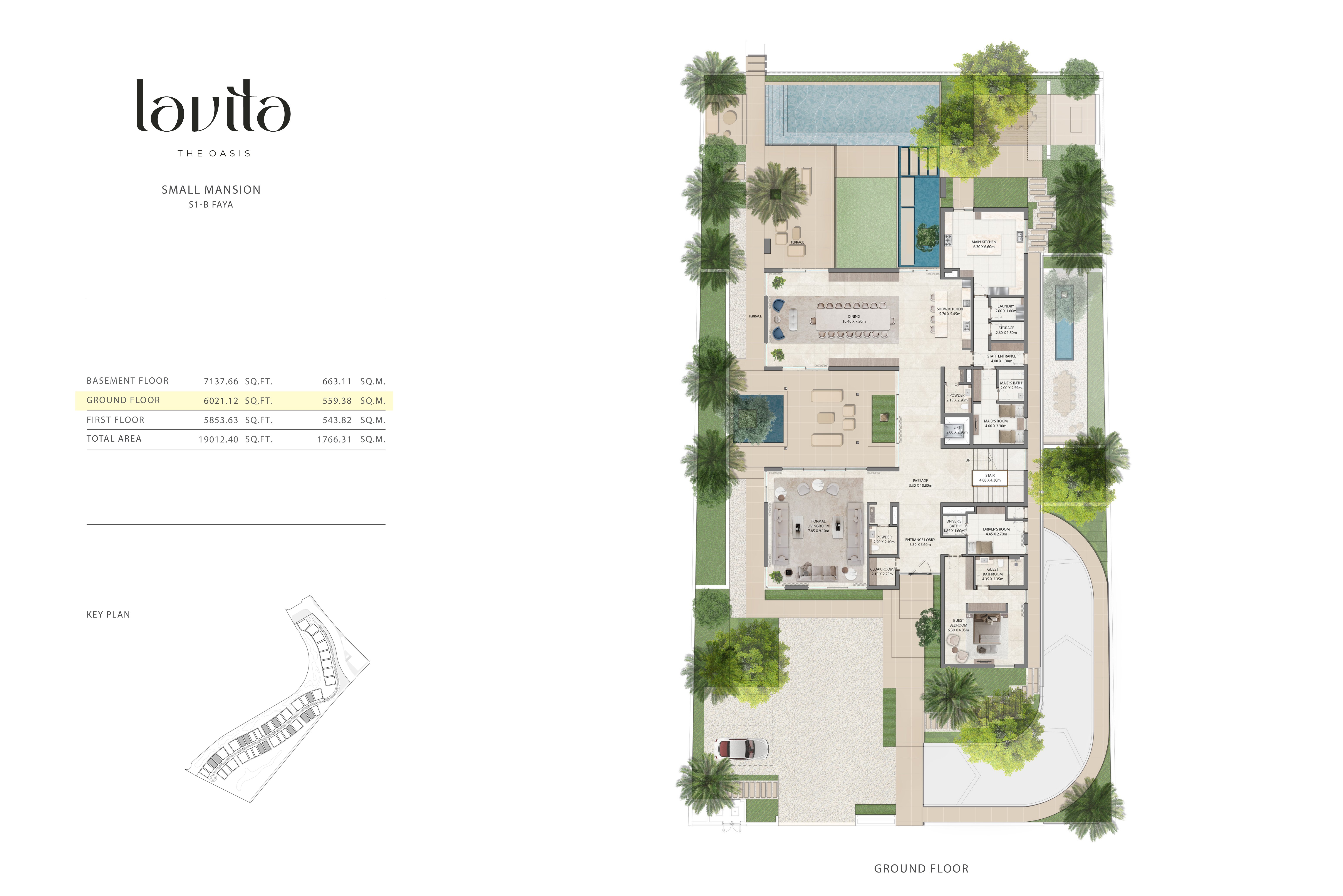 Lavita Signature S1-B Faya floor plan — Ground floor