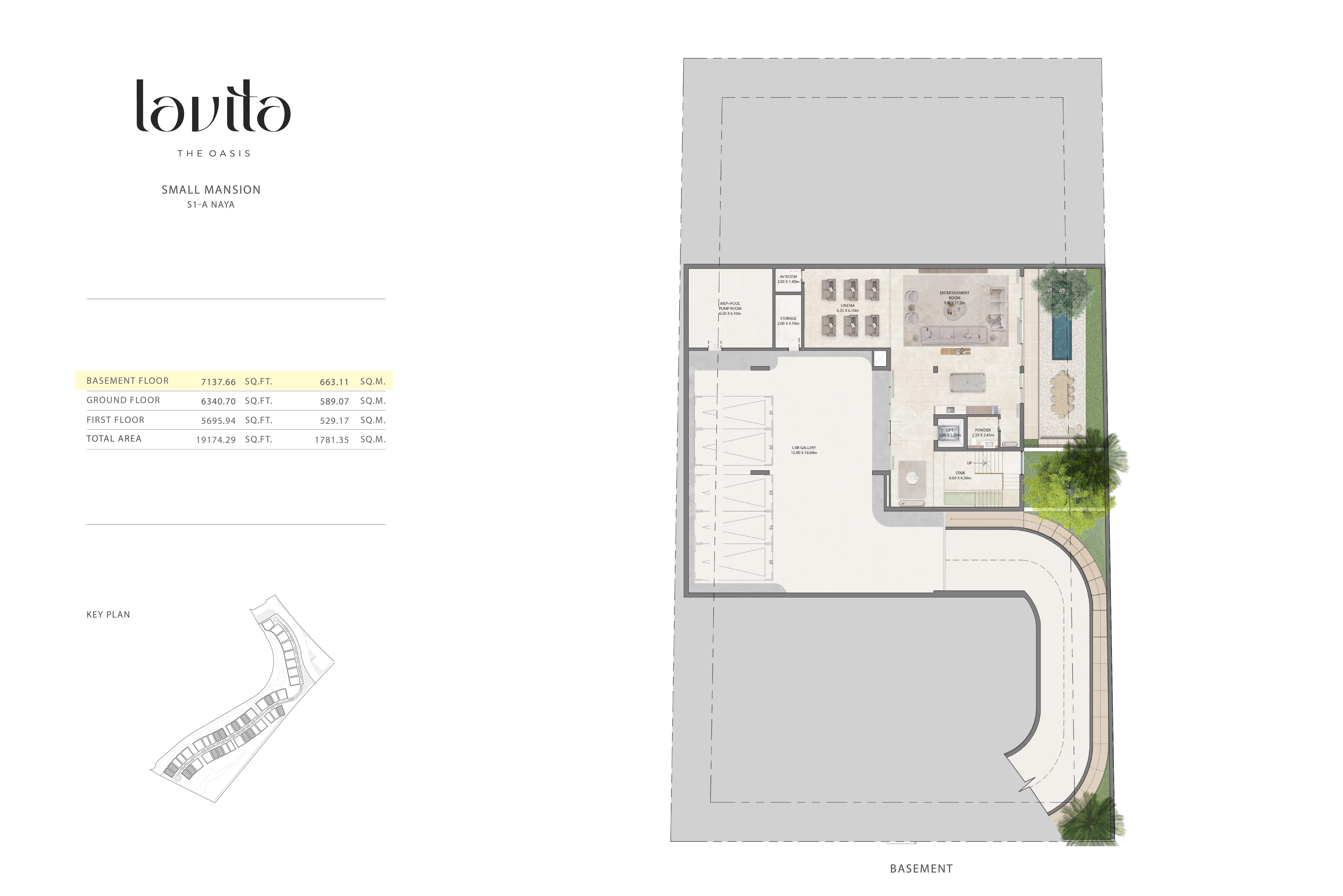 Lavita Signature S1-A Naya floor plan — Basement