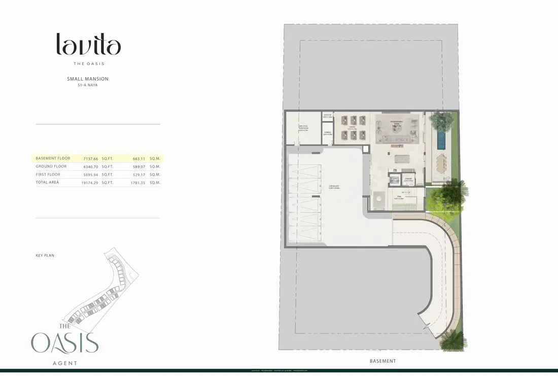 Lavita Signature S1-A Naya floor plan, Basement, The Oasis by Emaar