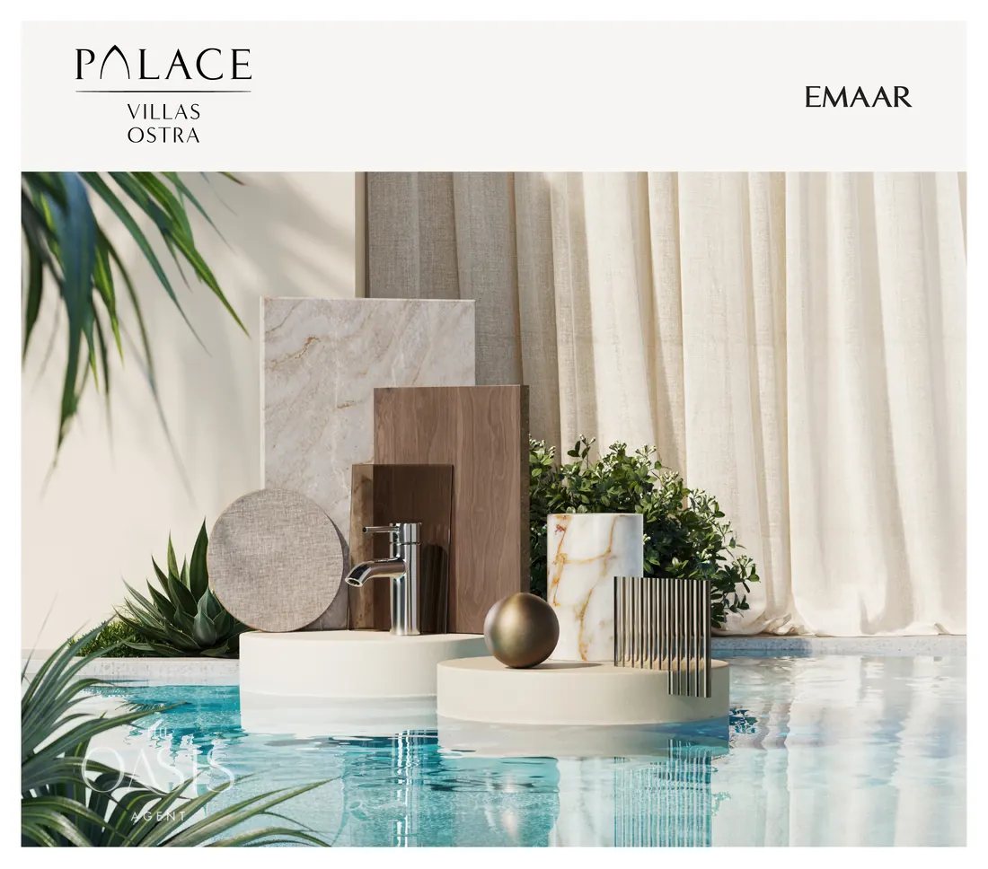 Palace Villas Ostra material board by Emaar