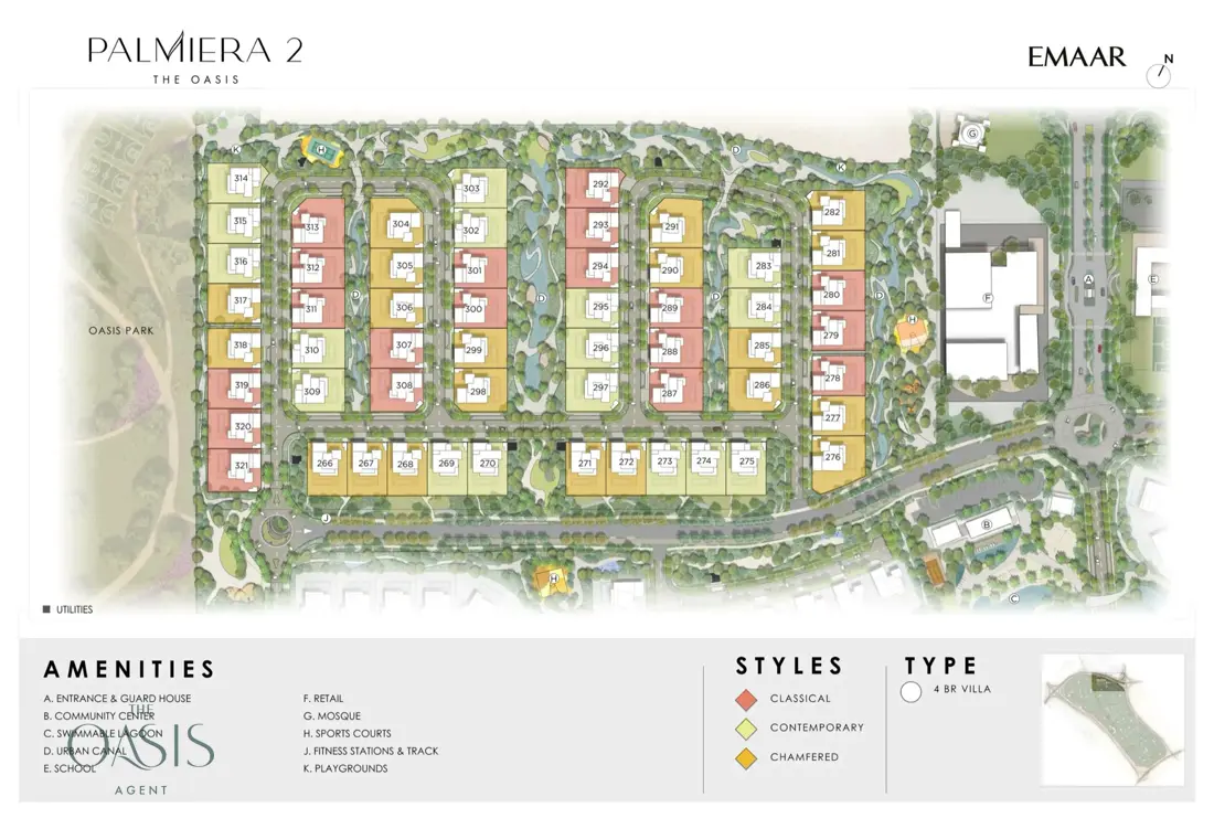 Palmiera 2 plot map at The Oasis by Emaar